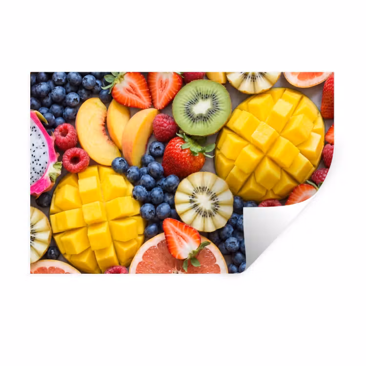 Muursticker - Fruit - Versneden - Kleurrijk - Eten - Gezond — 1