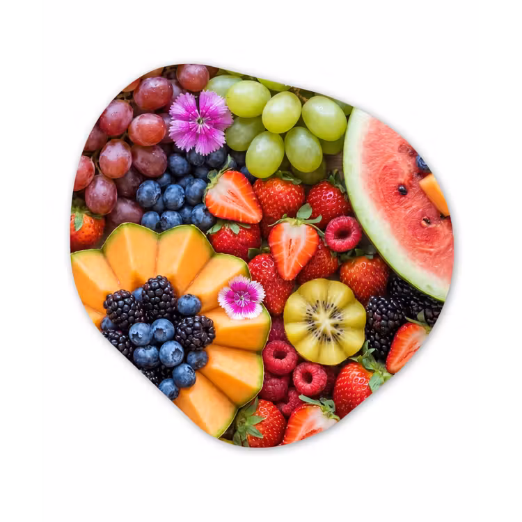 Organisch schilderij - Forex - Fruit - Vers - Variatie - Eten - Kleurrijk — 1