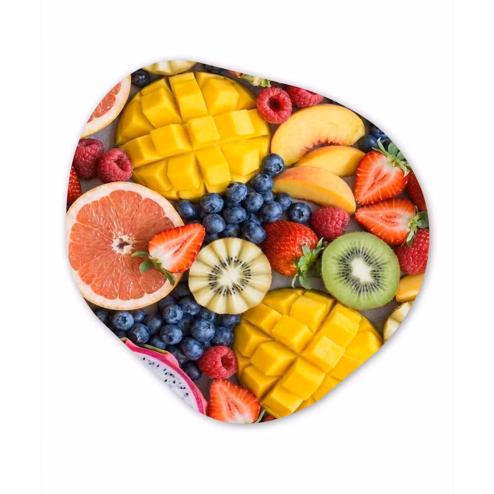 Organisch schilderij - Forex - Fruit - Versneden - Kleurrijk - Eten - Gezond — 1