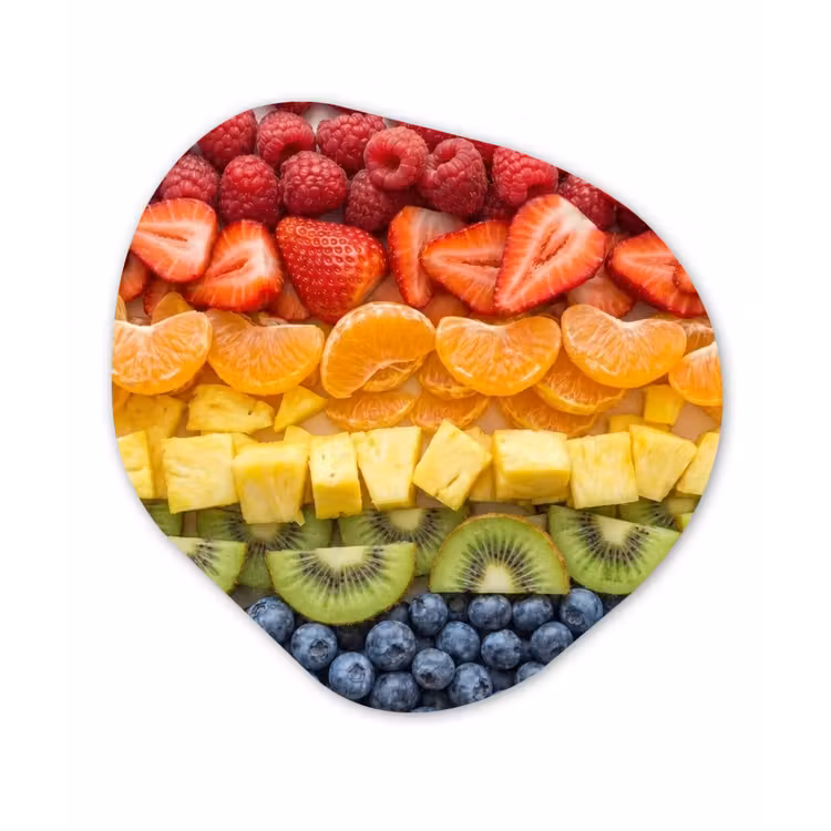 Organisch schilderij - Forex - Fruit - Regenboog - Gezond - Kleurrijk — 1