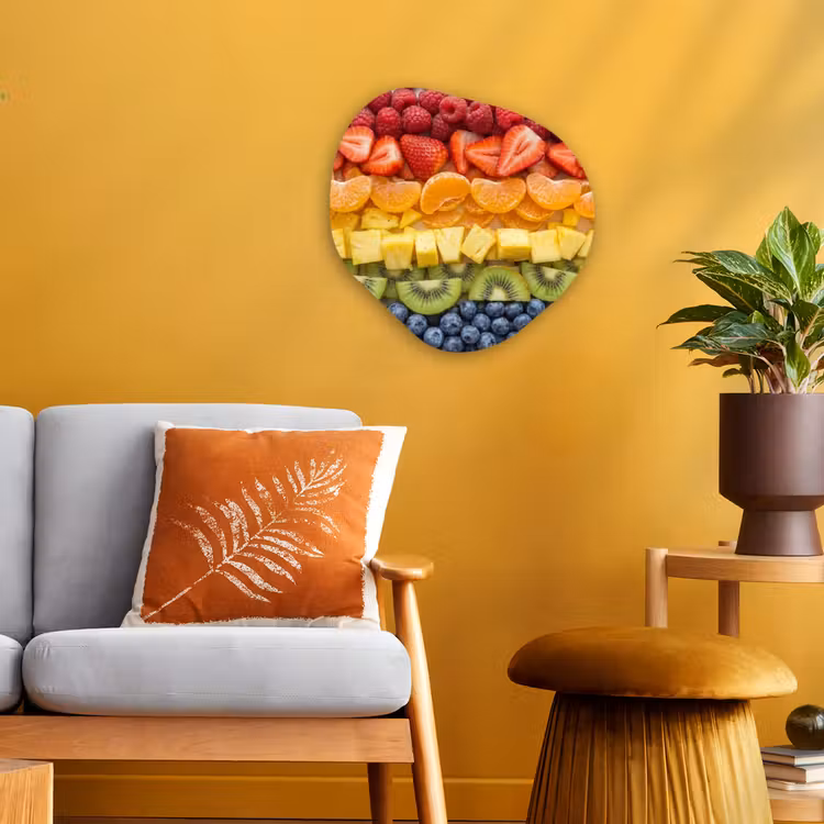 Organisch schilderij - Forex - Fruit - Regenboog - Gezond - Kleurrijk — 3