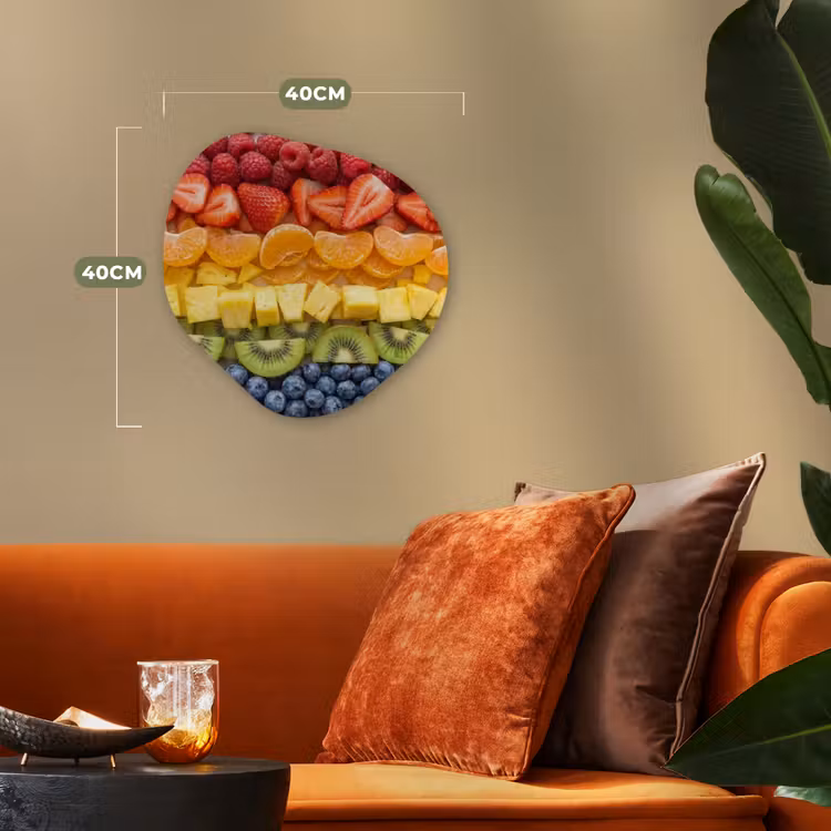 Organisch schilderij - Forex - Fruit - Regenboog - Gezond - Kleurrijk — 4