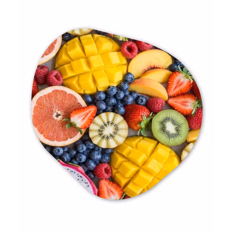 Organisch schilderij - Forex - Fruit - Versneden - Kleurrijk - Eten - Gezond — 1