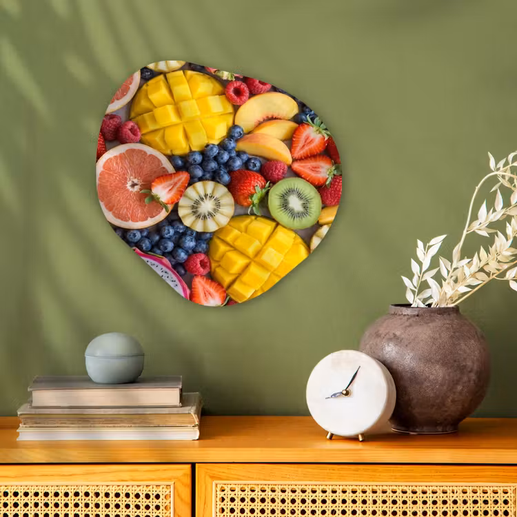Organisch schilderij - Forex - Fruit - Versneden - Kleurrijk - Eten - Gezond — 2