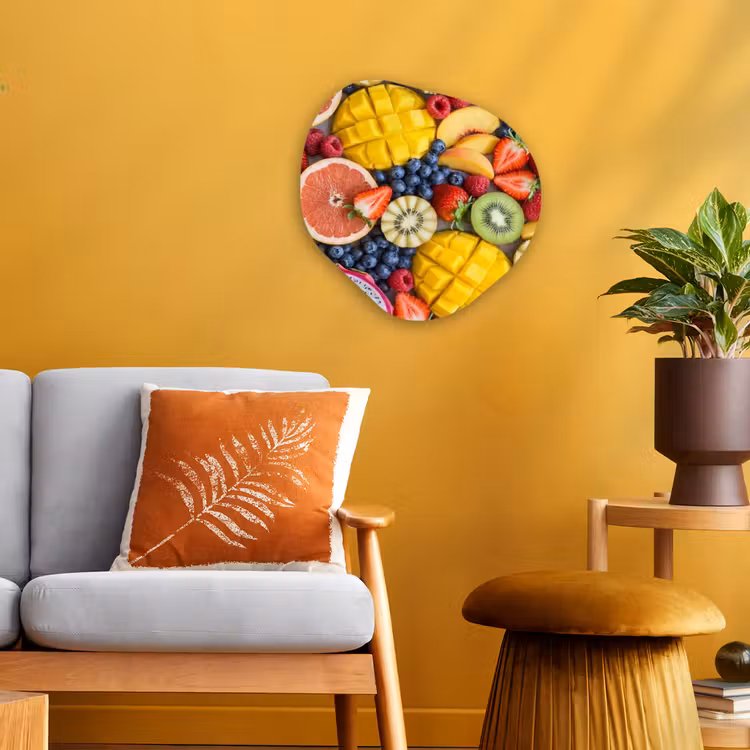 Organisch schilderij - Forex - Fruit - Versneden - Kleurrijk - Eten - Gezond — 3