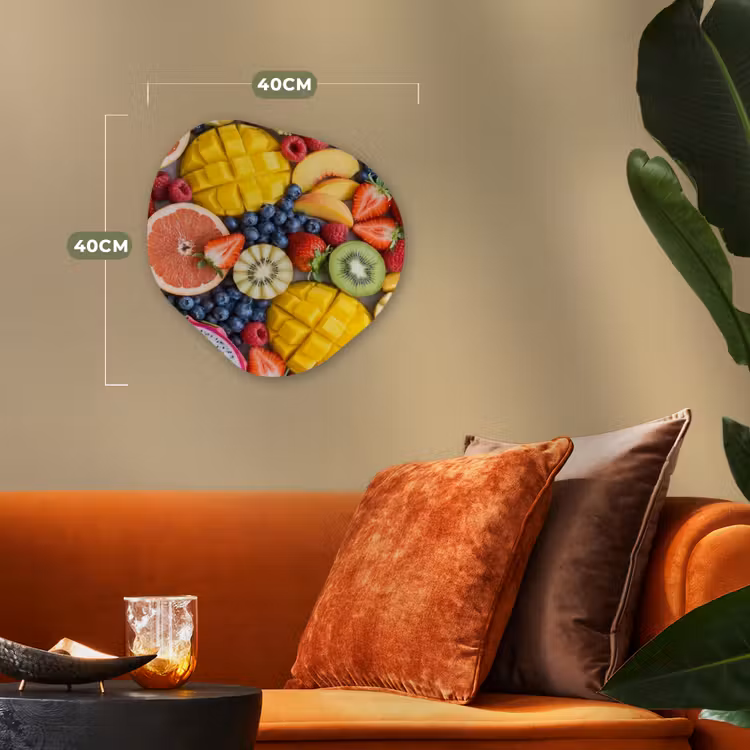 Organisch schilderij - Forex - Fruit - Versneden - Kleurrijk - Eten - Gezond — 4