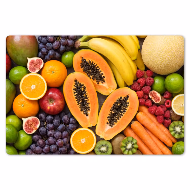 Placemat - 6 stuks - Eten - Fruit - Groenten - Vers - Kleurrijk — 7