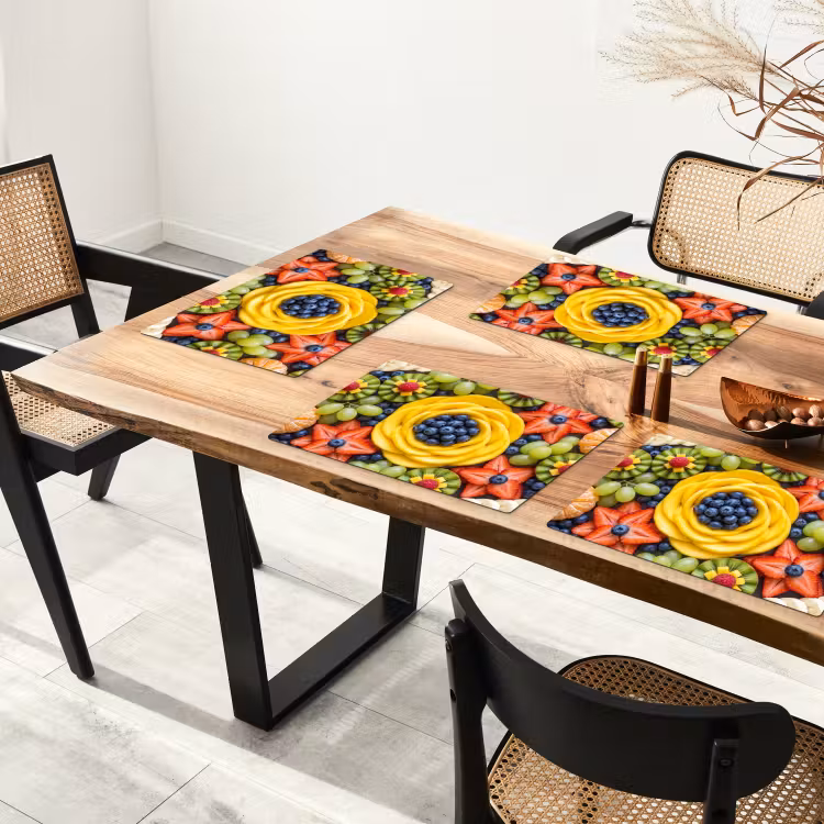 Placemat - 6 stuks - Fruit - Arrangement - Gezond - Kleurrijk - Eten — 5