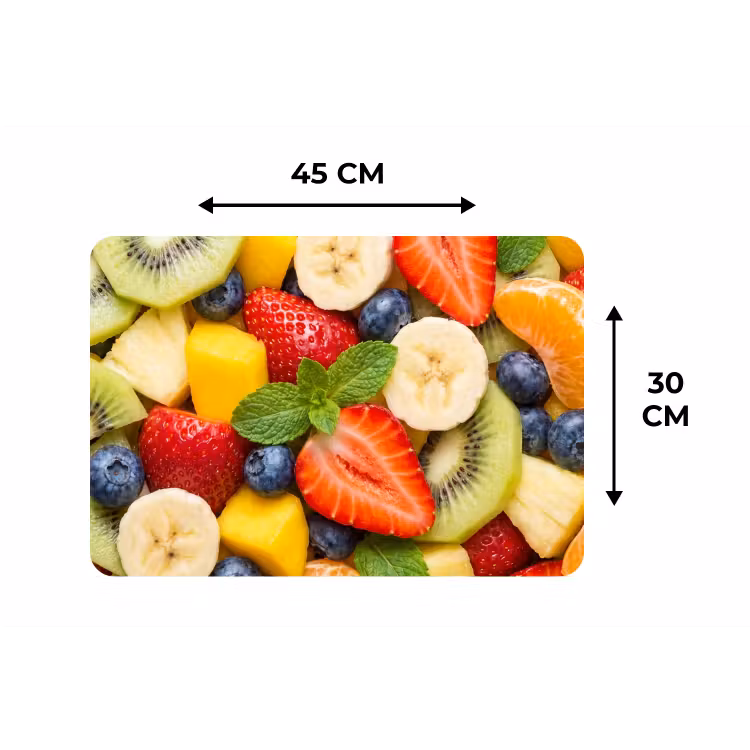 Placemat - 6 stuks - Fruit - Plakjes - Eten - Kleurrijk — 3
