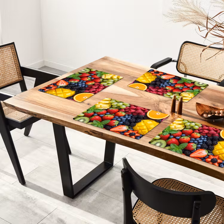 Placemat - 6 stuks - Fruit - Vers - Kleurrijk - Eten — 5