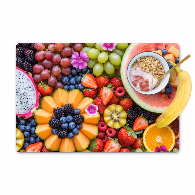 Placemat - 6 stuks - Fruit - Vers - Variatie - Eten - Kleurrijk — 1