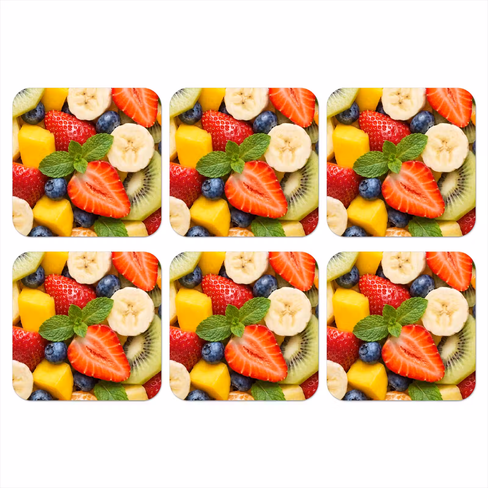 Onderzetter - Fruit - Plakjes - Eten - Kleurrijk — 1