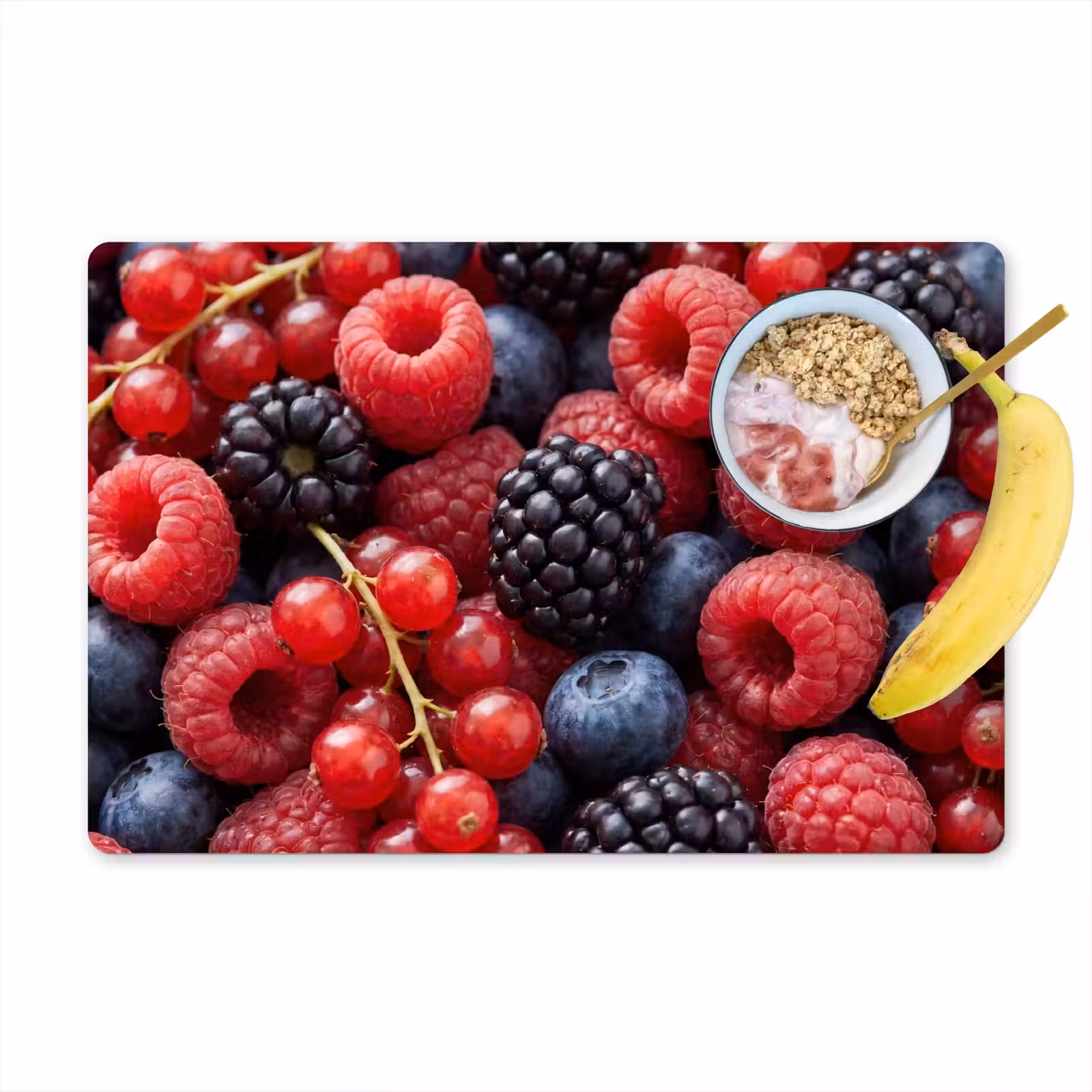 Placemat - 6 stuks - Bessen - Mix - Vers - Eten - Kleurrijk — 1