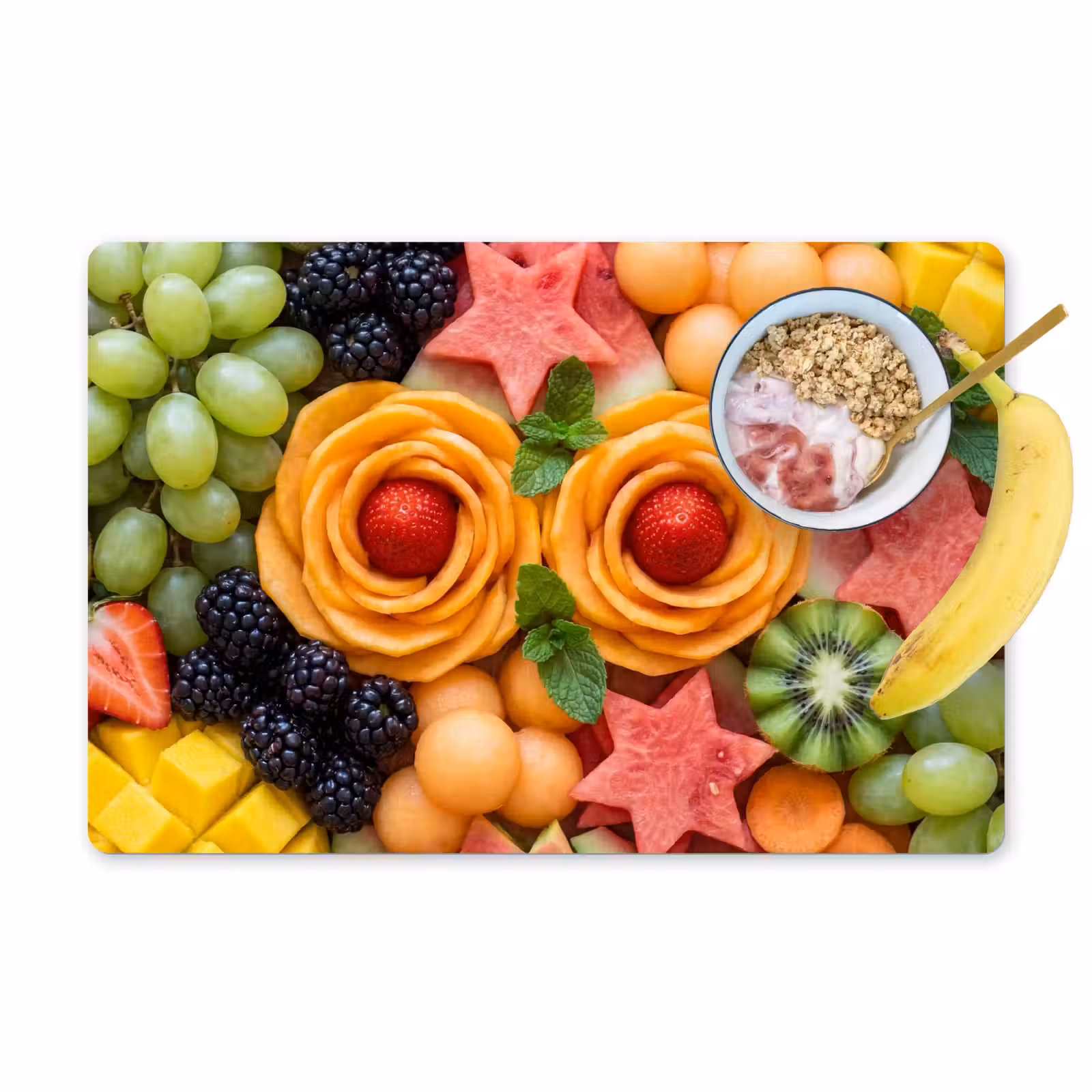 Placemat - 6 stuks - Fruit - Variatie - Kleurrijk - Vers - Eten — 1