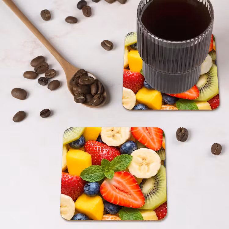 Onderzetter - Fruit - Plakjes - Eten - Kleurrijk — 4