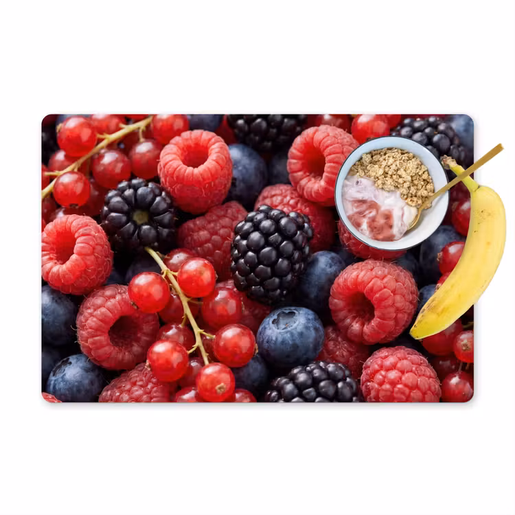 Placemat - 6 stuks - Bessen - Mix - Vers - Eten - Kleurrijk — 1