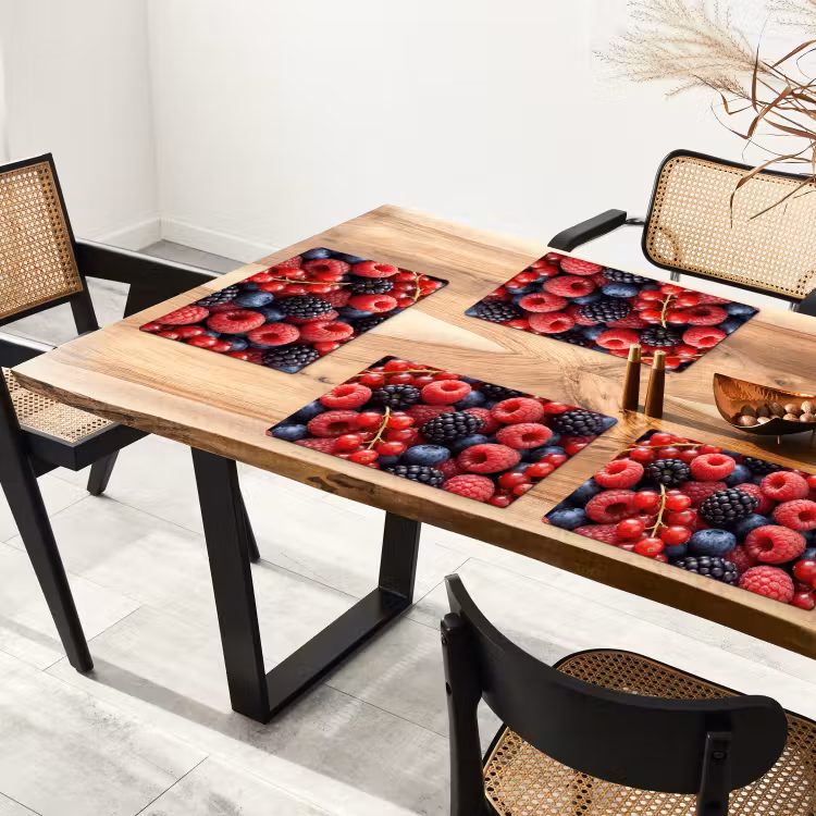 Placemat - 6 stuks - Bessen - Mix - Vers - Eten - Kleurrijk — 5