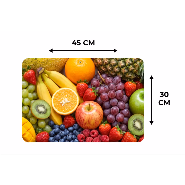 Placemat - 6 stuks - Eten - Fruit - Vers - Kleurrijk - Voeding — 3
