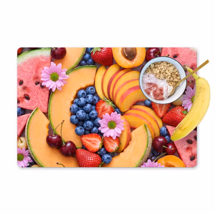 Placemat - 6 stuks - Eten - Fruit - Zomer - Kleurrijk — 1