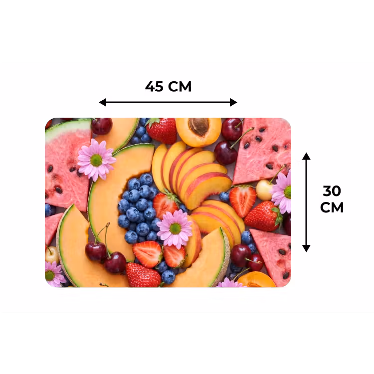 Placemat - 6 stuks - Eten - Fruit - Zomer - Kleurrijk — 3