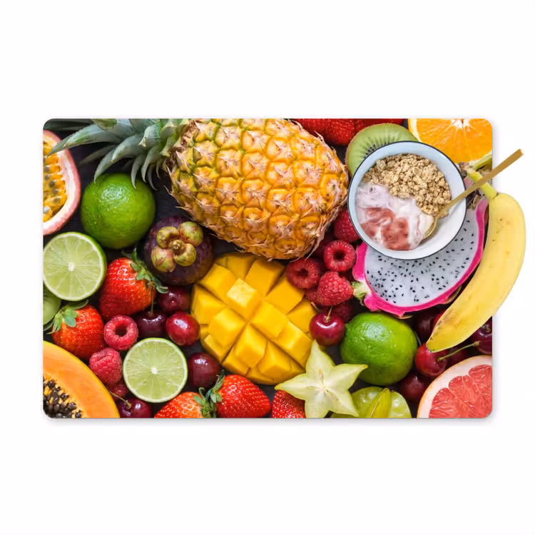 Placemat - 6 stuks - Fruit - Assortiment - Vers - Gezond - Kleurrijk — 1