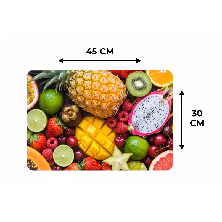 Placemat - 6 stuks - Fruit - Assortiment - Vers - Gezond - Kleurrijk — 3