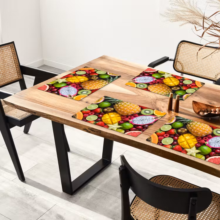 Placemat - 6 stuks - Fruit - Assortiment - Vers - Gezond - Kleurrijk — 5