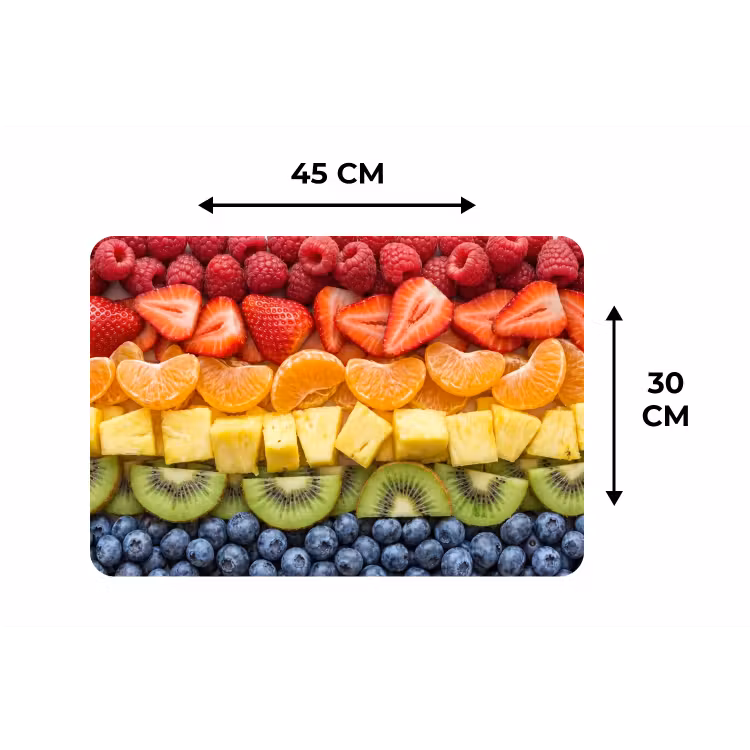 Placemat - 6 stuks - Fruit - Regenboog - Gezond - Kleurrijk — 3