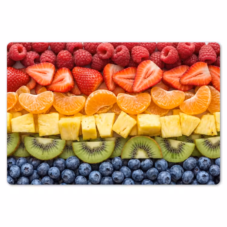 Placemat - 6 stuks - Fruit - Regenboog - Gezond - Kleurrijk — 7