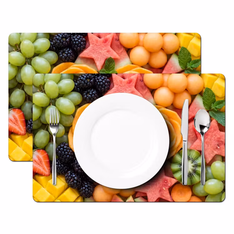 Placemat - 6 stuks - Fruit - Variatie - Kleurrijk - Vers - Eten — 2