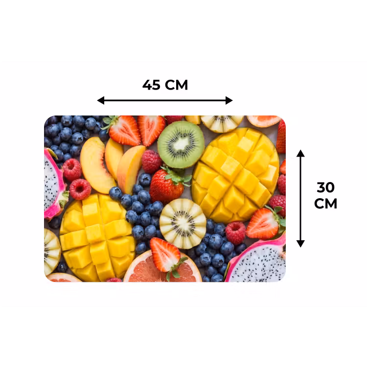 Placemat - 6 stuks - Fruit - Versneden - Kleurrijk - Eten - Gezond — 3