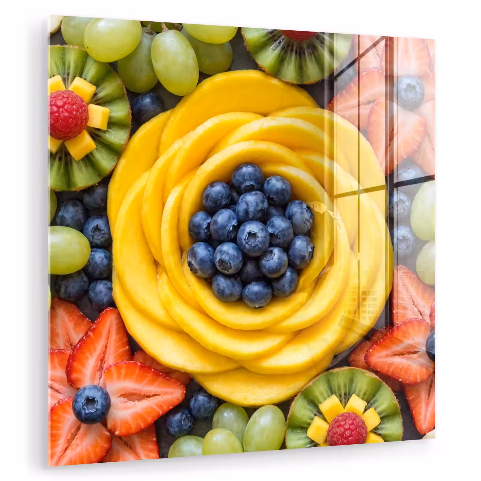 Glas schilderij - Fruit - Arrangement - Gezond - Kleurrijk - Eten — 1