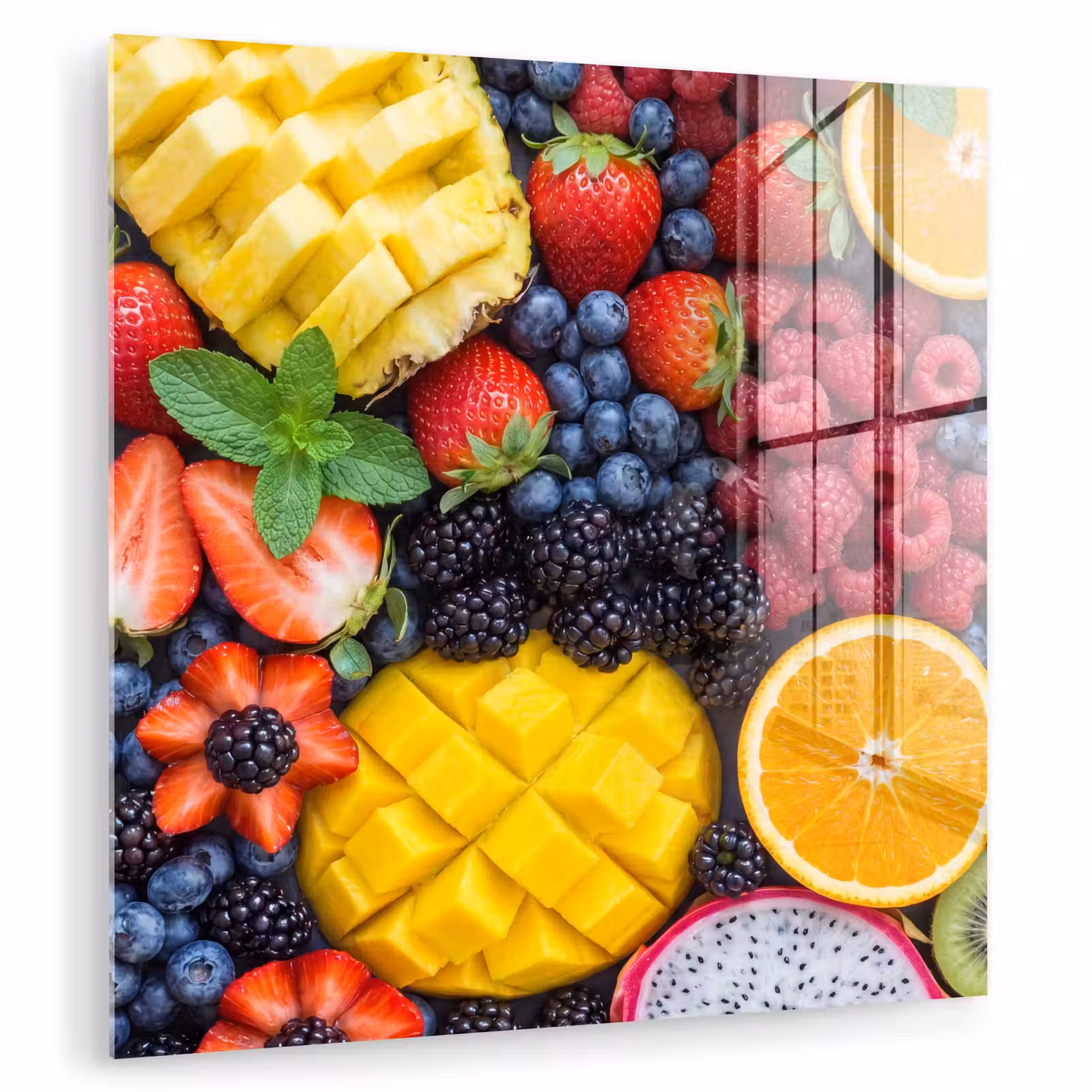 Glas schilderij - Fruit - Vers - Kleurrijk - Eten — 1