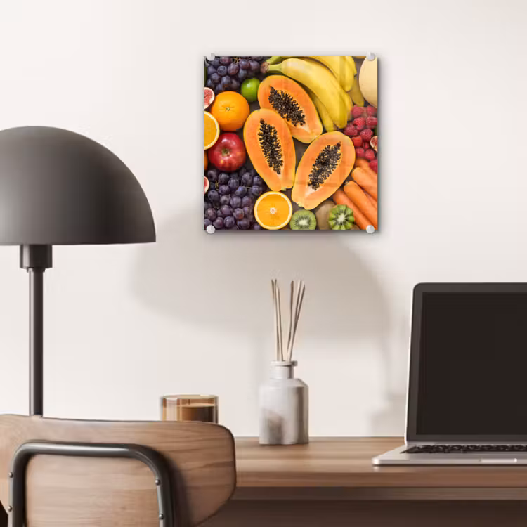 Glas schilderij - Eten - Fruit - Groenten - Vers - Kleurrijk — 7