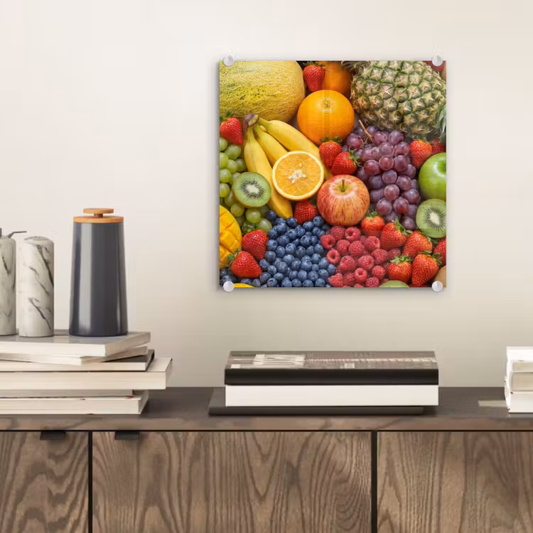 Glas schilderij - Eten - Fruit - Vers - Kleurrijk - Voeding — 2
