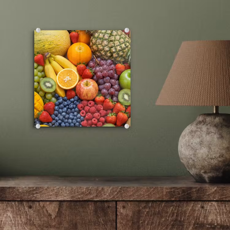 Glas schilderij - Eten - Fruit - Vers - Kleurrijk - Voeding — 4