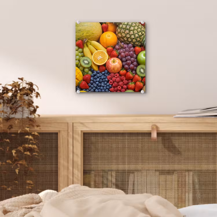 Glas schilderij - Eten - Fruit - Vers - Kleurrijk - Voeding — 5