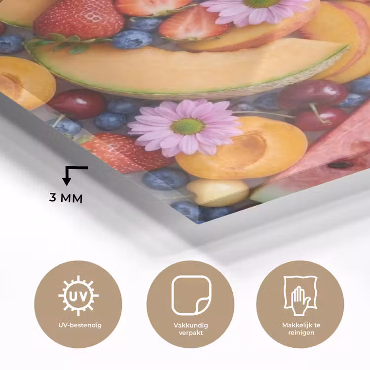 Glas schilderij - Eten - Fruit - Zomer - Kleurrijk — 3