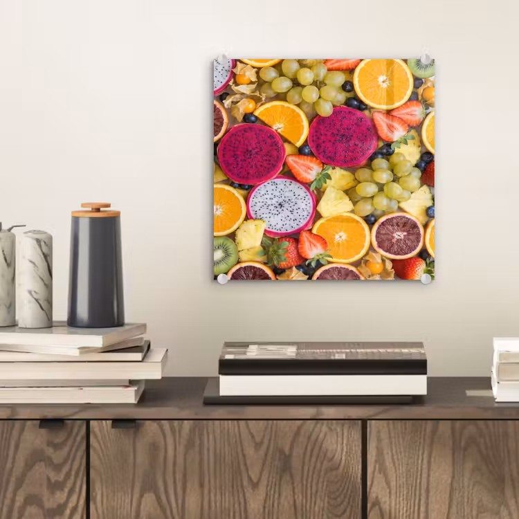 Glas schilderij - Fruit - Assortiment - Kleurrijk - Gezondheid — 2