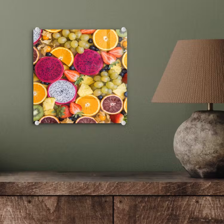 Glas schilderij - Fruit - Assortiment - Kleurrijk - Gezondheid — 4