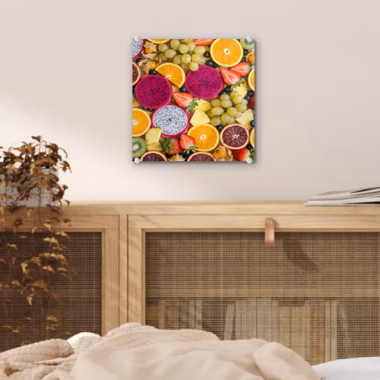 Glas schilderij - Fruit - Assortiment - Kleurrijk - Gezondheid — 5