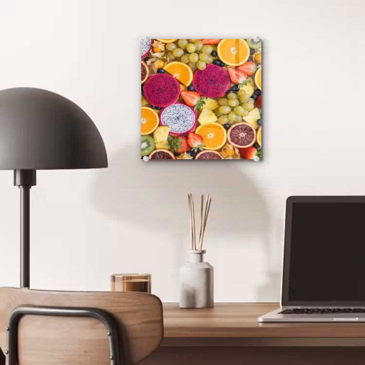 Glas schilderij - Fruit - Assortiment - Kleurrijk - Gezondheid — 7