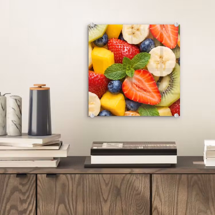 Glas schilderij - Fruit - Plakjes - Eten - Kleurrijk — 2