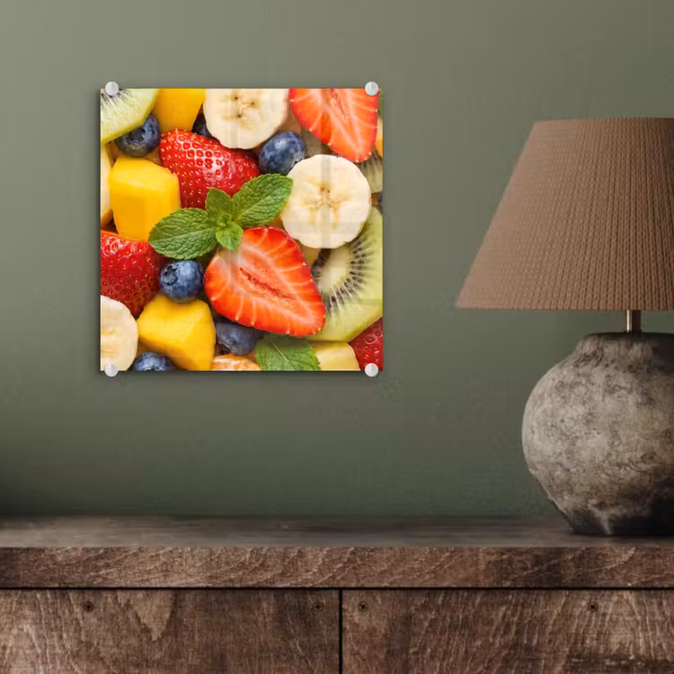 Glas schilderij - Fruit - Plakjes - Eten - Kleurrijk — 4