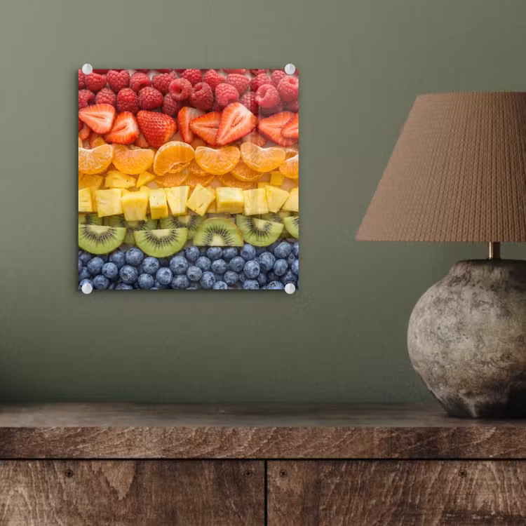 Glas schilderij - Fruit - Regenboog - Gezond - Kleurrijk — 4