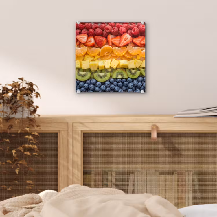 Glas schilderij - Fruit - Regenboog - Gezond - Kleurrijk — 5