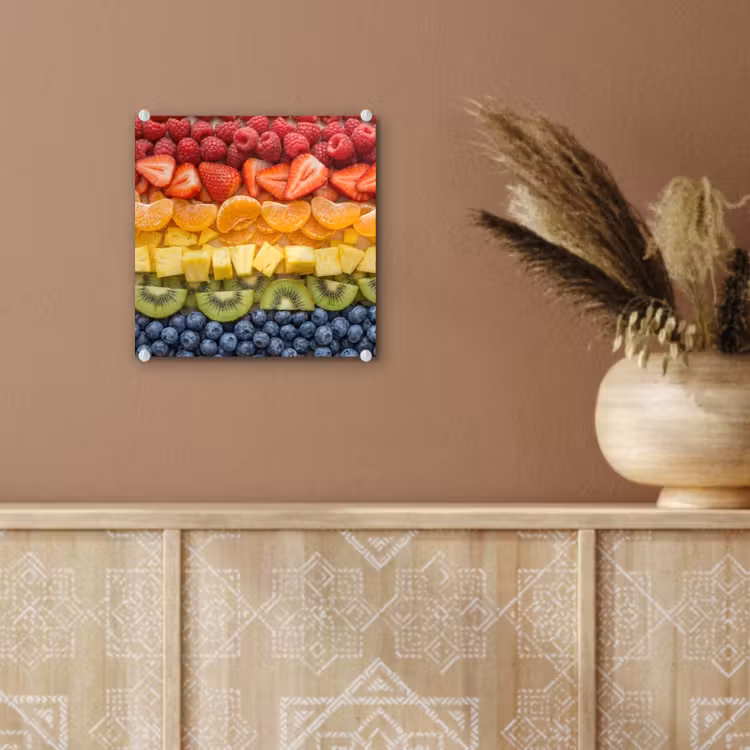 Glas schilderij - Fruit - Regenboog - Gezond - Kleurrijk — 6