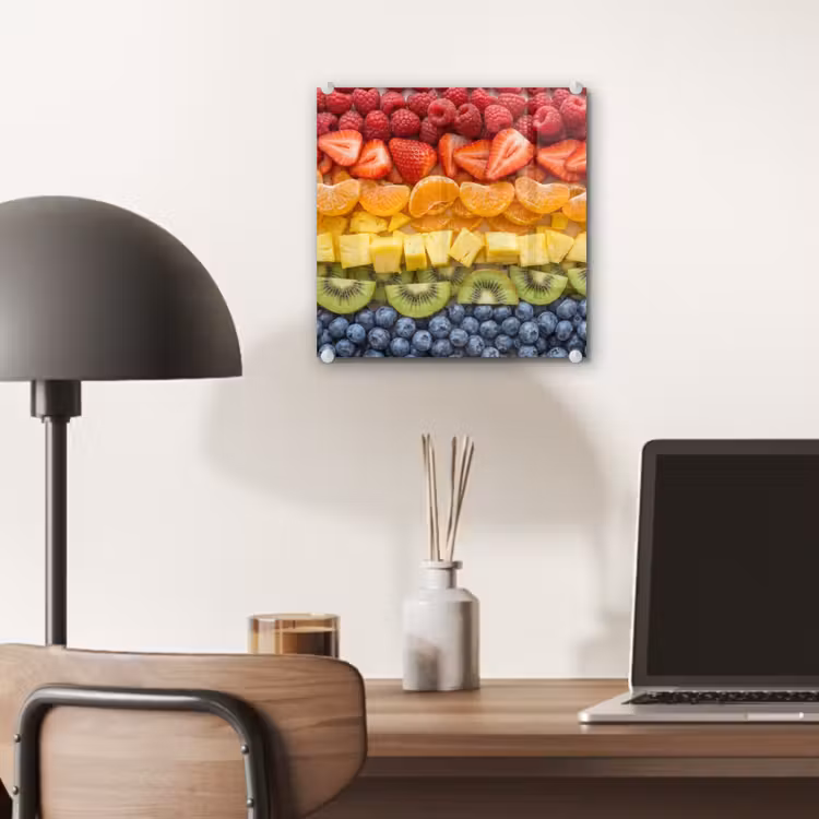 Glas schilderij - Fruit - Regenboog - Gezond - Kleurrijk — 7