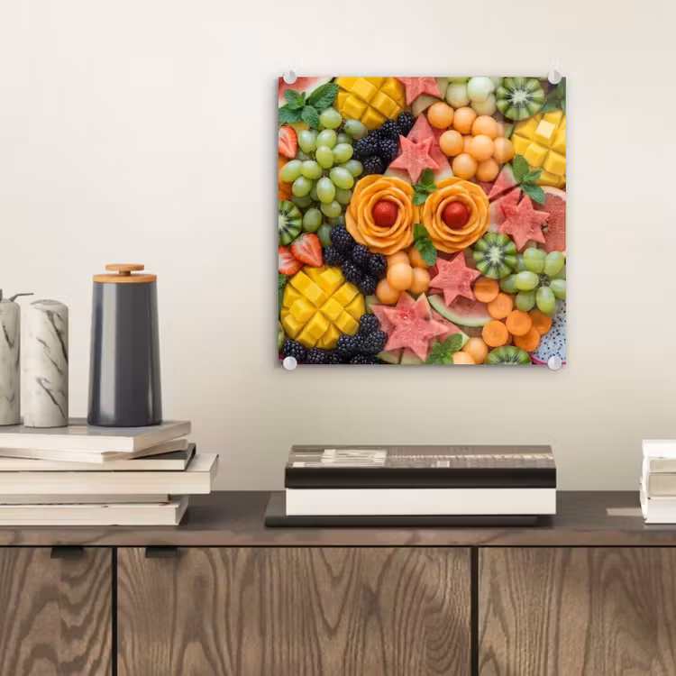 Glas schilderij - Fruit - Variatie - Kleurrijk - Vers - Eten — 2