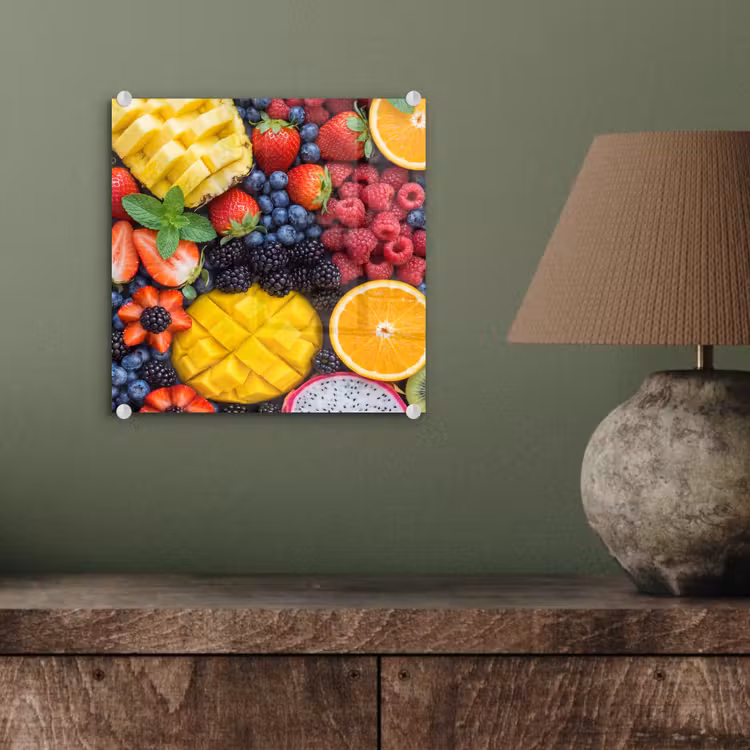 Glas schilderij - Fruit - Vers - Kleurrijk - Eten — 4